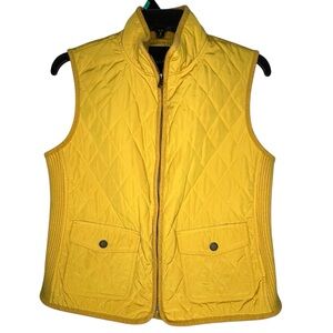 Talbots Diamond Quilted Yellow Vest
Zipper Women’s Jacket Vest Sz M Cozy